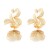 occidental style retro palace wind gold hollow three-dimensional petal Alloy flowers earrings Earring woman