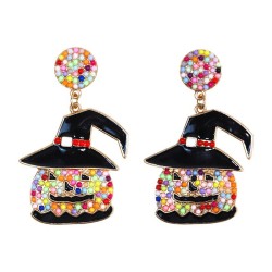 occidental style creative cartoon head beads Alloy earring day earrings