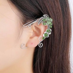  Earring occidental style retro flowers rose tassel Ear clip