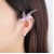  Earring occidental style retro flowers rose tassel Ear clip
