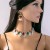 occidental style retro exaggerating diamond set  luxurious necklace Round Pearl tassel earrings woman