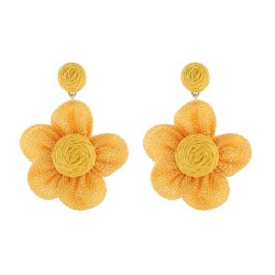  Korean style lovely flowers ear stud handmade weave earrings woman day Earrin..