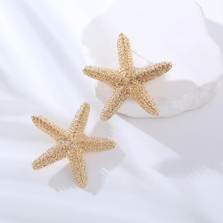 occidental style summer starfish earrings woman Metal wind exaggerating all-Pu..