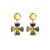occidental style summer fashion medium gold earrings woman Alloy diamond high earring retro temperament earrin