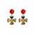 occidental style summer fashion medium gold earrings woman Alloy diamond high earring retro temperament earrin