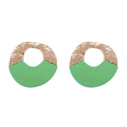 personality retro splice Irregular Metal earrings Korean style fashion tempera..
