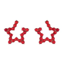 Korean style samll lovely diamond earrings ins temperament Five-pointed star e..