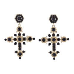 occidental style colorful diamond ear stud style Bohemia ethnic style Alloy di..