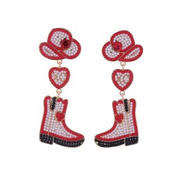 occidental style fashion classic Cowboy earrings Alloy diamond earring