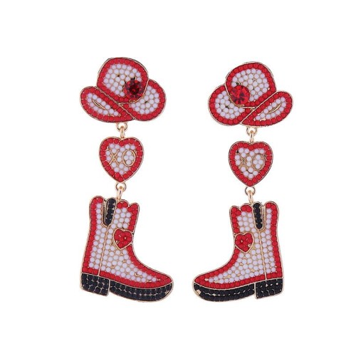 occidental style fashion classic Cowboy earrings Alloy diamond earring