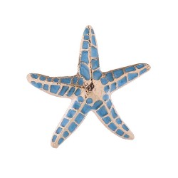 brief personality starfish brooch creative Alloy enamel woman high