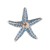 brief personality starfish brooch creative Alloy enamel woman high