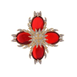  fashion cross brooch Alloy diamond retro flower high brooch