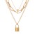 occidental style multilayer necklace woman creative retro brief Peach heart pendant  temperament trend l