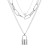occidental style multilayer necklace woman creative retro brief Peach heart pendant  temperament trend l