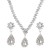 occidental style fashion claw chain bright fully-jewelled zircon drop necklace earring bride marrie