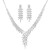 occidental style fashion claw chain bright fully-jewelled zircon drop necklace earring bride marrie