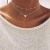 occidental style Double layer necklace creative brief Street Snap bronze Peach heart Pearl multilayer clavicle