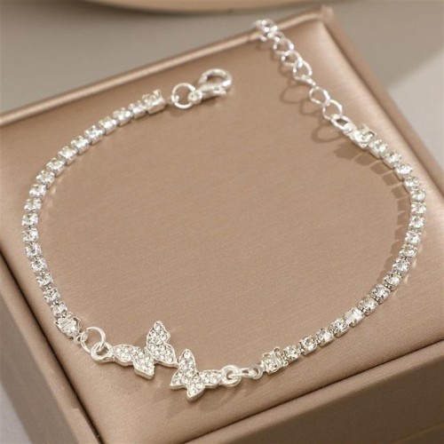 occidental style fully-jewelled bracelet samll diamond butterfly bracelet same style high bracelet