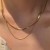  Double layer snake chain necklace woman occidental style high samll retro gold chain