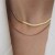 Double layer snake chain necklace woman occidental style high samll retro gold chain