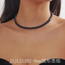 occidental style luxurious fully-jewelled black Round zircon circle circle  fa..