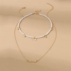  occidental style new Zodiac Alloy pendant fashion woman necklace set zircon b..