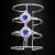 new multilayer blue Rhinestone bangle  occidental style fashion zircon opening racelet