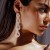 new drop Rhinestone ear stud  fashion Street Snap long style pendant earrings occidental style Earrings