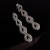new drop Rhinestone ear stud  fashion Street Snap long style pendant earrings occidental style Earrings