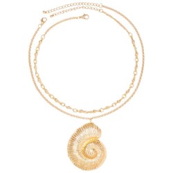 occidental style head necklace pendant clavicle chain woman Alloy Shells