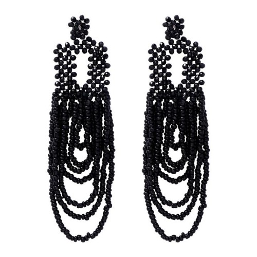 occidental style geometry brief handmade beads Earring Bohemia beads ear stud earrings