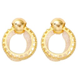 Alloy ear stud occidental style wind fine fashion cirque Earring temperament retro brief ear stud