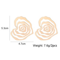 occidental style retro rose ear stud fashion personality heart-shaped Earring ..