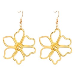 occidental style exaggerating big earrings flowers ear stud samll hollow flowe..