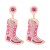 occidental style Earring exaggerating creative embed Pearl earrings personality temperament High-heeled shoes