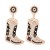occidental style Earring exaggerating creative embed Pearl earrings personality temperament High-heeled shoes