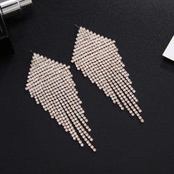   claw chain Rhinestone Earring fully-jewelled exaggerating tassel earrings oc..