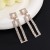 style  Rhinestone claw chain Earring lady flash diamond square luxurious earringsE