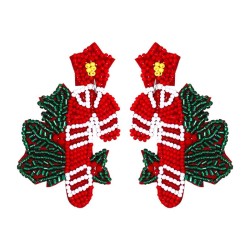 occidental style christmas creative handmade beads Five-pointed star leaves Sa..