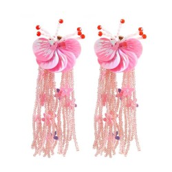 summer flowers earrings occidental style exaggerating Earring woman flowers be..