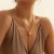 occidental style  exaggerating big pendant clavicle  trend Metal multilayer chain necklace
