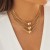 occidental style  exaggerating Metal pellet pendant necklace  personality multilayer chain retro woman