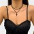 occidental style  black layer necklace  brief personality cross clavicle