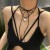 occidental style  exaggerating big love pendant necklace  brief velvetchocke