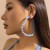 occidental style  retro exaggerating Cowboy print circle ear stud woman  brief twining cirque Earring