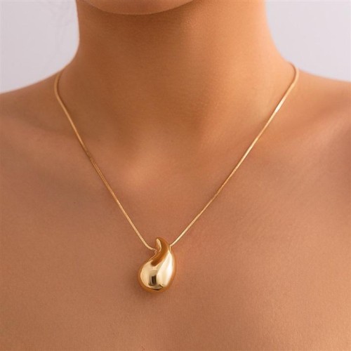 occidental style  surface drop pendant necklace  brief snake chain clavicle