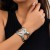 occidental style  personality trend Word buckle opening bangle  punk width surface hollow Metal