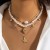 occidental style  beads necklace imitate Pearl  starfish Shells retronecklace