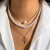 occidental style  beads necklace imitate Pearl  starfish Shells retronecklace